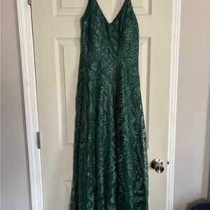 Elegant Green Lace Dress